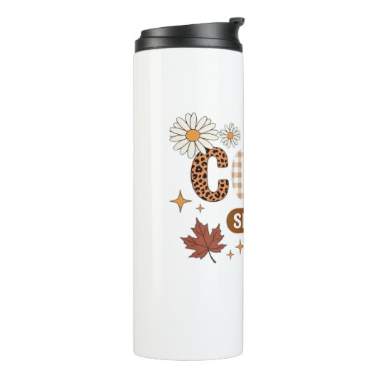 Gezellig seizoen oversized T-shirt Thermosbeker (Gedraaid links)