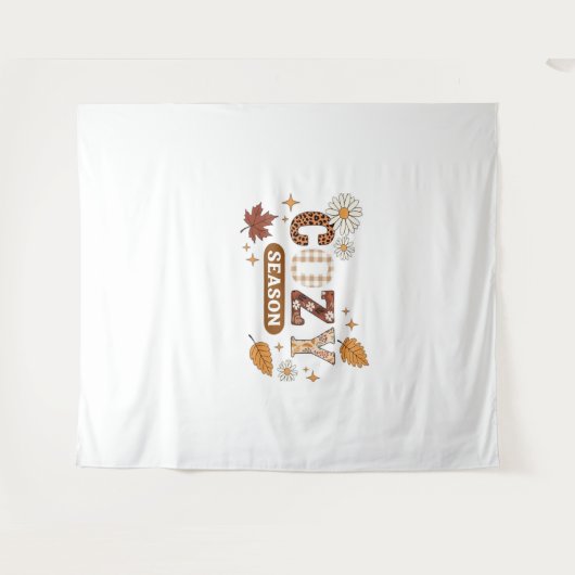 Gezellig seizoen oversized T-shirt Wandkleed (Voorkant (horizontaal))