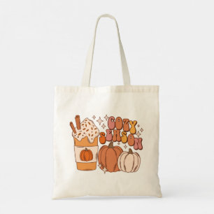 Gezellig Seizoen Pompoen Spice Drink en Pompoenen Tote Bag