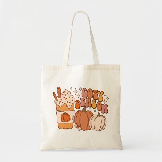 Gezellig Seizoen Pompoen Spice Drink en Pompoenen Tote Bag (Voorkant)
