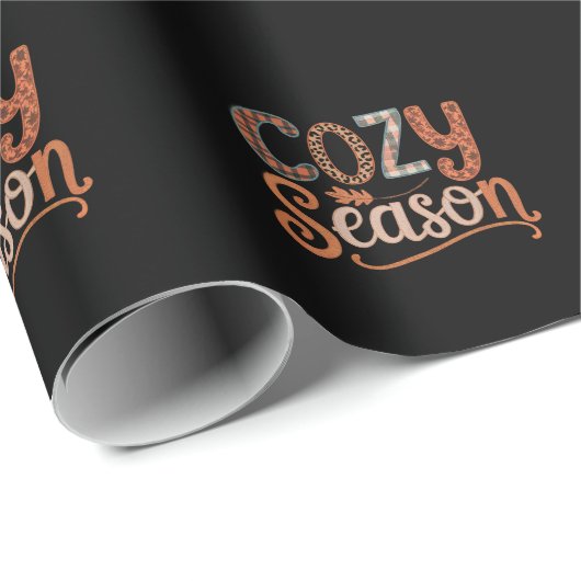 Gezellig Seizoen Retro Herfst Krijg Gezellige Than Cadeaupapier (Rol Hoek)