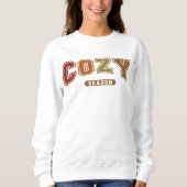 Gezellig Seizoen Trendy Herfst Varsity Sweatshirt (Voorkant)