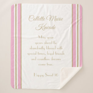 Gezellig Sherpa cadeau! Unieke Sweet 16 deken