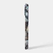 Gezellig Snowy House, Bank, Deken, Geschenken, Sne iPhone 15 Case (Linkerkant)