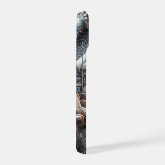 Gezellig Snowy House, Bank, Deken, Geschenken, Sne iPhone 15 Case (Rechterkant)