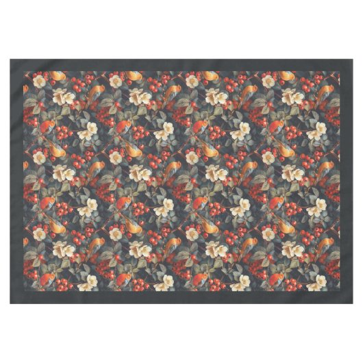 Gezellig tafelkleed met Herfst Birds & Woodland Fl (Voorkant (Horizontaal))
