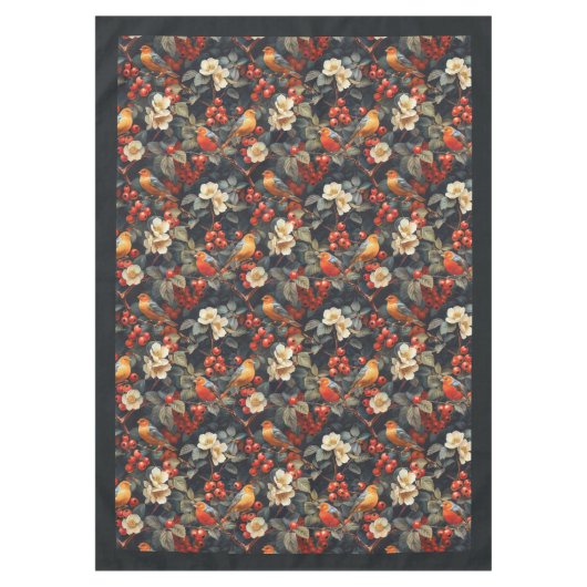 Gezellig tafelkleed met Herfst Birds & Woodland Fl (Voorkant)