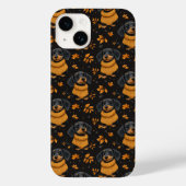 Gezellig teckel herfstpatroon - Hondenliefhebbers Case-Mate iPhone Case (Achterkant)