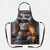 Gezellig Teddy Bear Holiday Design Schort (Voorkant)