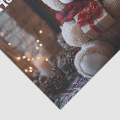 Gezellig Teddy Bear Holiday Design Tissuepapier (Detail)