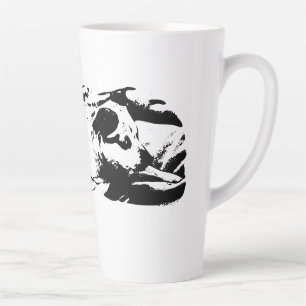 Gezellig Terrier horloge op winterbed Latte Mok