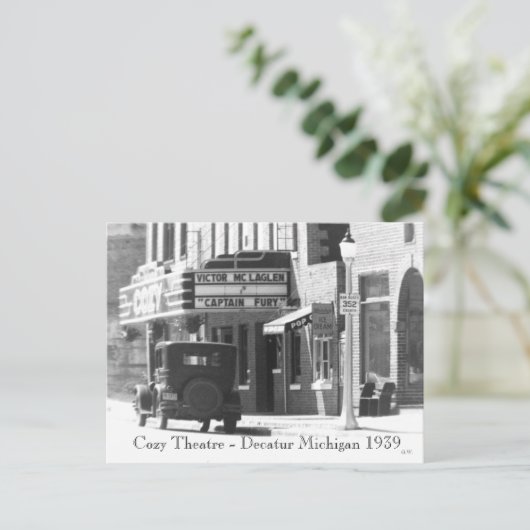 gezellig theater briefkaart (Staand voorkant)