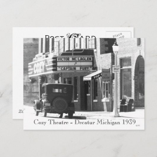 gezellig theater briefkaart (Voorkant / Achterkant)