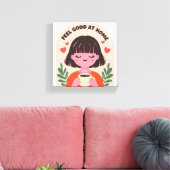 gezellig thuis muurprint kunst canvas afdruk (Insitu (Woonkamer))