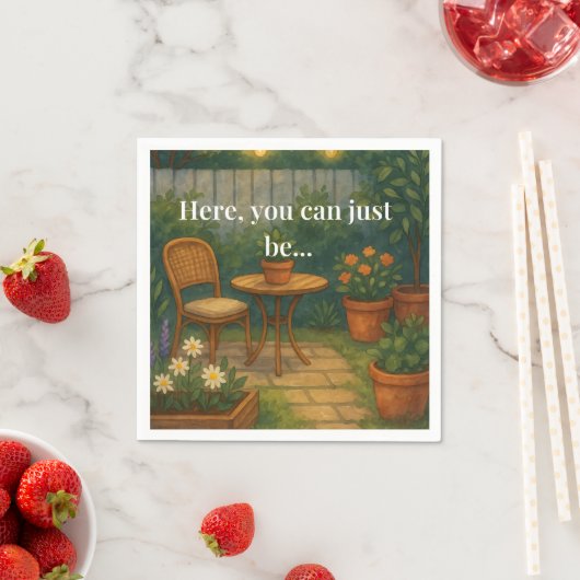 Gezellig tuin Sierkussen - 'Hier, je kunt gewoon z Servet (Insitu)