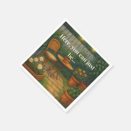 Gezellig tuin Sierkussen - 'Hier, je kunt gewoon z Servet (Hoek)