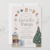 Gezellig Vakantie Favoriete Dingen Party Kaart (Voorkant)