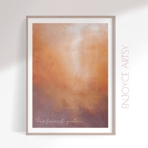 Gezellig warm abstract schilderij herfst muurkunst poster