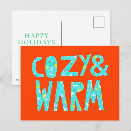 Gezellig & Warm Feestdagenkaart (Voorkant / Achterkant)