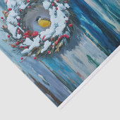 Gezellig welkom, winterkrans en vogels tissuepapier (Detail)