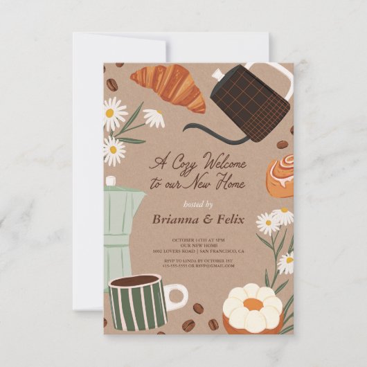 gezellig welkomstdorp Green Housewarming Party Kaart (Voorkant)