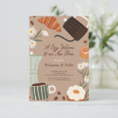 gezellig welkomstdorp Green Housewarming Party Kaart (Staand voorkant)