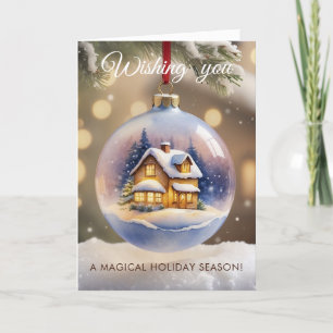 Gezellig Winter Bauble Christmas Wenskaart Feestdagen Kaart
