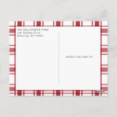 Gezellig Winter Boerderij Country Chicken Christma Briefkaart (Achterkant)