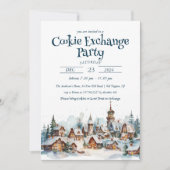 Gezellig Winter Christmas Cookie Exchange Party Kaart (Voorkant)