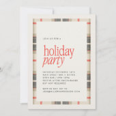 Gezellig Winter Plaid Holiday Party Kaart (Voorkant)