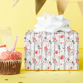 Gezellig winter rood en groen cottage ontwerp cadeaupapier