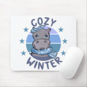 Gezellig winter schattig dier muismat (Met muis)