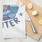 Gezellig winter schattig dier theedoek (Quarter Fold)