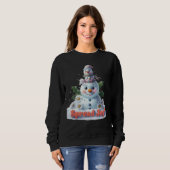 Gezellig winter_sneeuwman familie sweatshirt ontwe (Voorkant volledig)