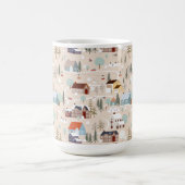 Gezellig Winter Village Scene Patroon Koffiemok (Center)