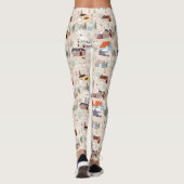 Gezellig Winter Village Scene Patroon Leggings (Achterkant)