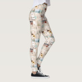 Gezellig Winter Village Scene Patroon Leggings (Rechts)
