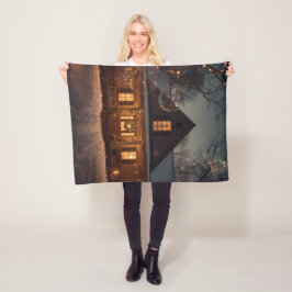 Gezellig Winter Wonderland Home met Bubbels Fleece Deken