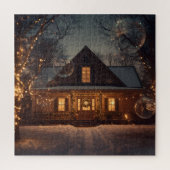 Gezellig Winter Wonderland Home met Bubbels Legpuzzel (Verticaal)