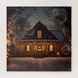 Gezellig Winter Wonderland Home met Bubbels Legpuzzel