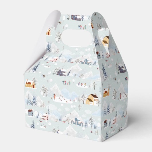 Gezellig Winter Wonderland Schaatspatroon Bedankdoosjes (Achterkant)