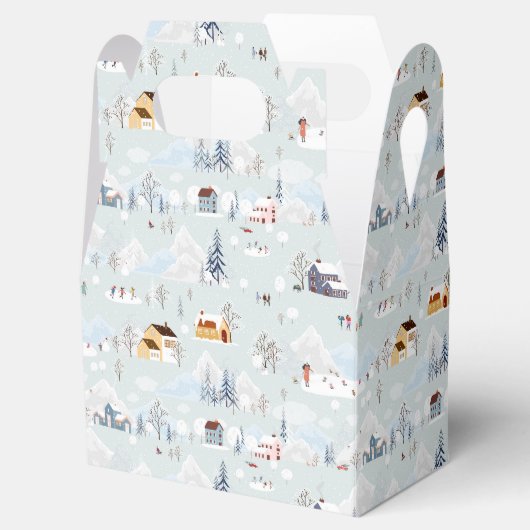 Gezellig Winter Wonderland Schaatspatroon Bedankdoosjes (Geopend)