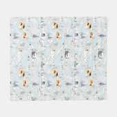 Gezellig Winter Wonderland Schaatspatroon Fleece Deken (Voorkant (Horizontaal))