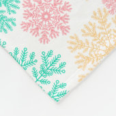 Gezellig Winter Wonderland Sneeuwvlokken Patroon Fleece Deken (Hoek)