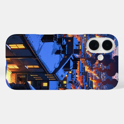 Gezellig winterdorp Case-Mate iPhone case (Achterkant (horizontaal))