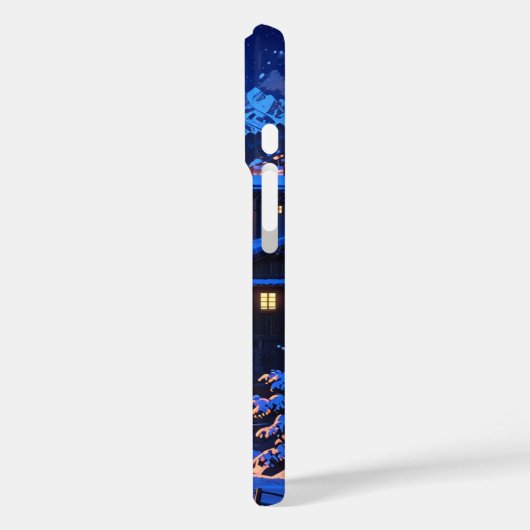 Gezellig winterdorp Case-Mate iPhone case (Achterkant / Links)