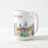 Gezellig Winterdorp – Snowy Holiday Scene Koffiemok (Voorkant rechts)