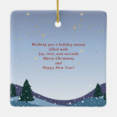 Gezellig winterdorp Snowy Houses Ornament (Achterkant)