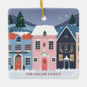 Gezellig winterdorp Snowy Houses Ornament (Voorkant)