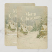 Gezellig Winterdorp Vrolijk Kerstfeest Kaart - 5x7 (Voorkant / Achterkant)